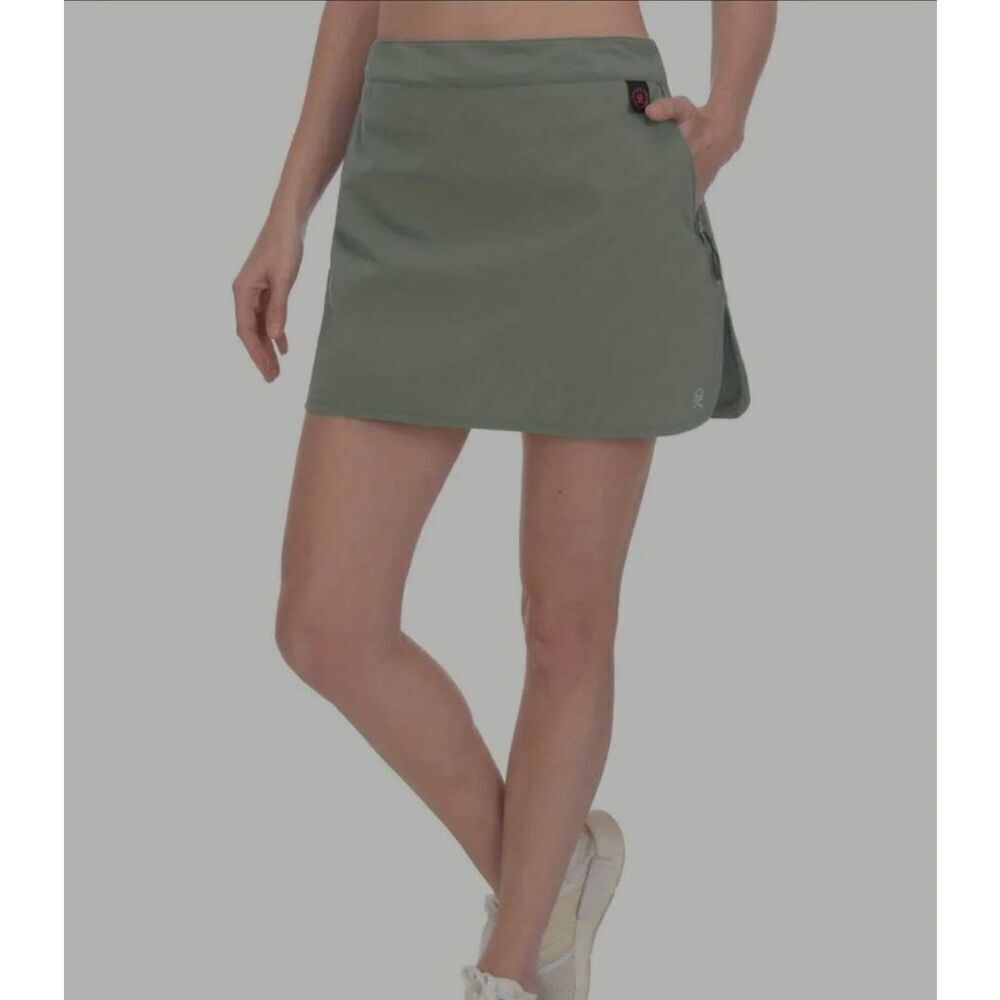 Little Donkey Andy Olive Khaki Athletic Skort Built in Shorts Pockets XS NWOT